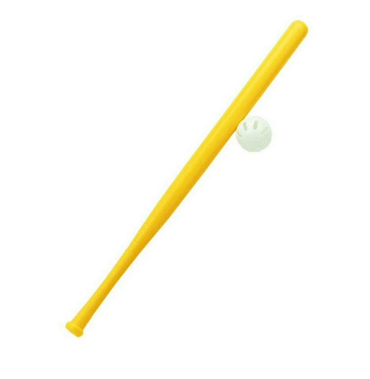 Whiffle Plastic Baseball Bat + Ball Set