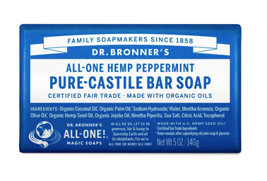 Dr. Bronner's All-One Hemp Peppermint Pure-Castile Bar Soap